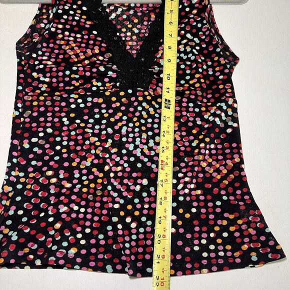 Shameless Mesh Babydoll Top Size L Polka Dot Lace Trim Light Weight Feminine Y2K - Picture 5 of 6